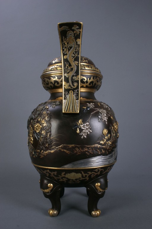 Bronze and Iron Covered Vase